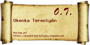 Okenka Terestyén névjegykártya